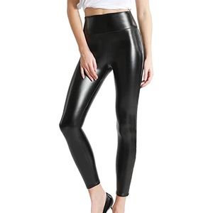 Leather stretch leggings